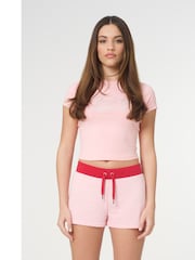 Juicy Couture Pink Swirl Juicy Jersey Shrunken T-Shirt - Изображение 1 из 5