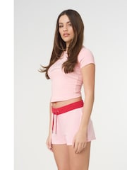 Juicy Couture Pink Swirl Juicy Jersey Shrunken T-Shirt - Изображение 3 из 5