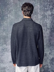 Gris antracita - Long Sleeve Double Pocket Quarter Zip Polo Shirt - Imagen 3 de 4