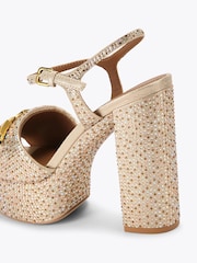 Kurt Geiger London Gold Kingsley Platform Sandals - Image 3 of 4