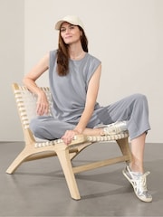 Athleta Grey Sleeveless Tank Top - Image 1 of 2