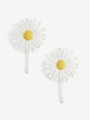 Set of 2 White Yellow Daisy Flower Hooks - Image 3 of 5
