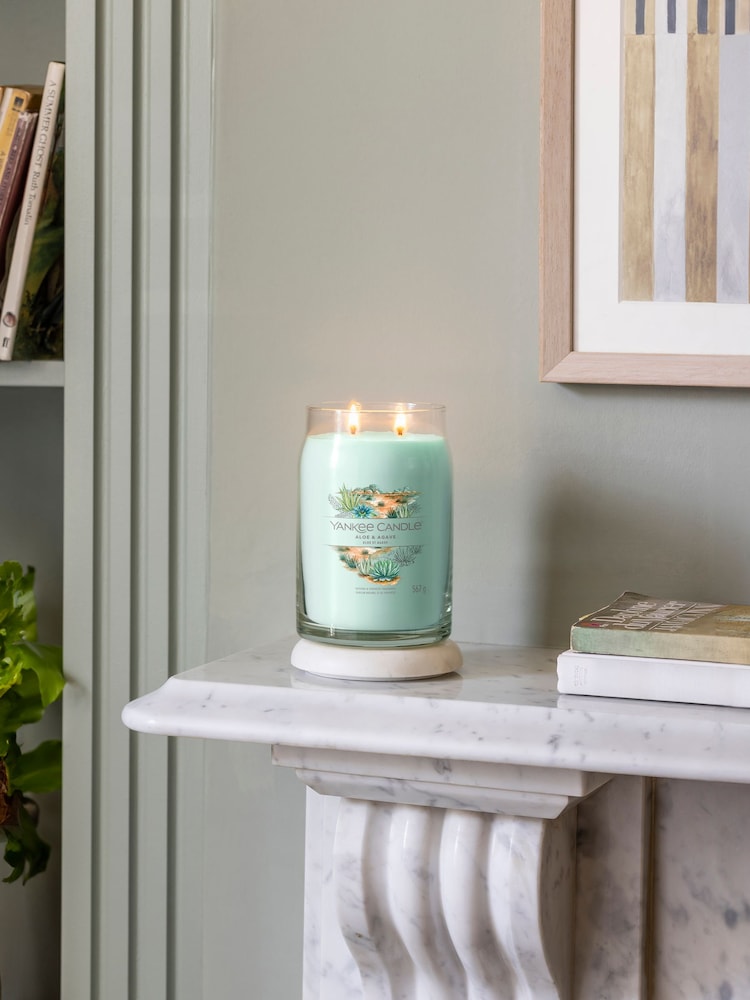 Yankee Candle Blue Large Signature Aloe & Agave Jar Candle - Image 1 of 4