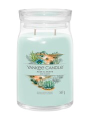 Yankee Candle Blue Large Signature Aloe & Agave Jar Candle - Image 4 of 4