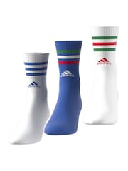adidas Multi 3-Stripe Crew Length Socks 3 Pack - Image 9 of 9
