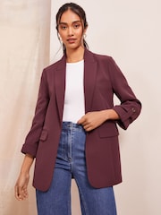 Friends Like These Red Petite Edge To Edge Blazer - Image 1 of 4