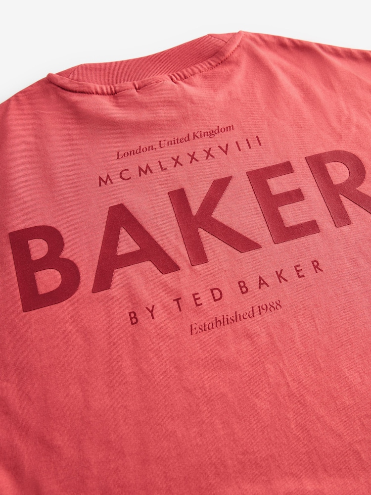 rdeča - Komplet prevelike majice s kratkimi rokavi iz 100% bombaža in kratkih hlač Baker by Ted Baker - Slika 12 iz 12