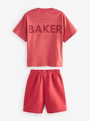 rdeča - Komplet prevelike majice s kratkimi rokavi iz 100% bombaža in kratkih hlač Baker by Ted Baker - Slika 9 iz 12