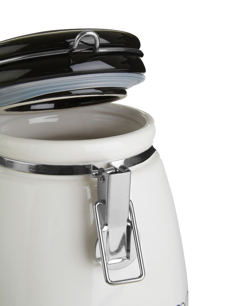Maison by Premier White Heartlines Biscuit Canister - Image 2 of 4