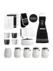 Maison by Premier White Heartlines Biscuit Canister - Image 3 of 4