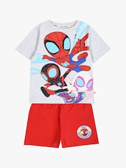 Brand Threads Red Boys 100% Cotton Spiderman Pyjama Set - Image 1 of 5