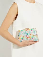 Weiß - Dune London Bellaria Clutch mit eckigem Rahmen - Bild 1 von 6