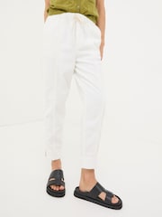 FatFace Ashli White Tapered Cargo Trousers - Image 3 of 5