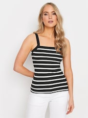 Long Tall Sally Black 2 PACK Striped Cami Tops - Image 2 of 6