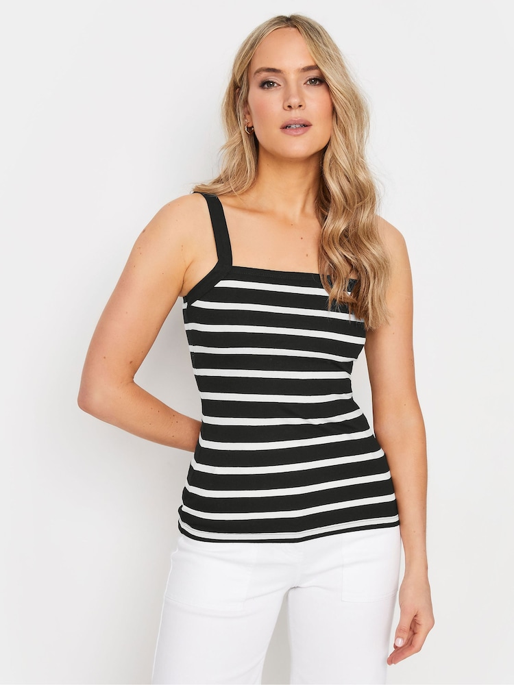 Long Tall Sally Black 2 PACK Striped Cami Tops - Image 2 of 6