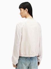 AllSaints White Helton Bomber Jacket - Image 2 of 8