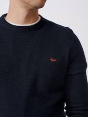 Aubin Westbourne Merino Wool Crew Neck Jumper - Image 4 of 8
