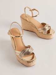 Ted Baker Natural Amaalia High-Heeled Wedges - Image 2 of 5