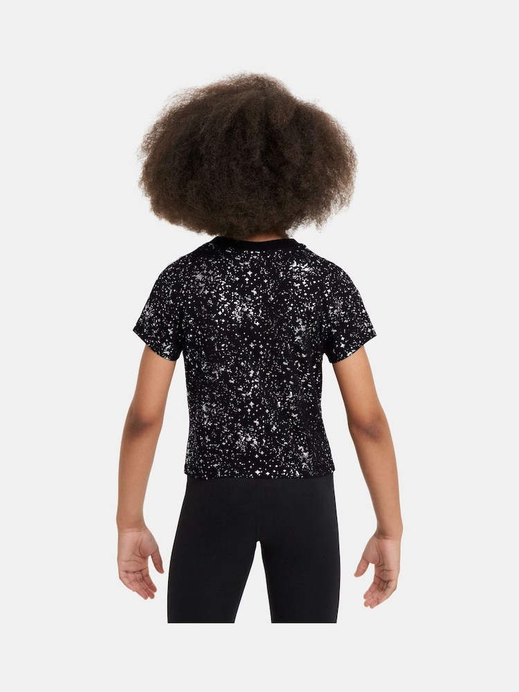 Nike Black Shine Cropped T-Shirt - Image 2 of 3