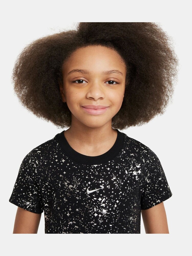 Nike Black Shine Cropped T-Shirt - Image 3 of 3