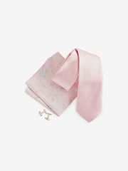 Pink Silk Tie, Pocket Square and Cufflinks Gift Box Set - Image 4 of 6