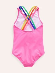 Boden Pink Rainbow Cross-Back Swimsuit - Image 2 of 3