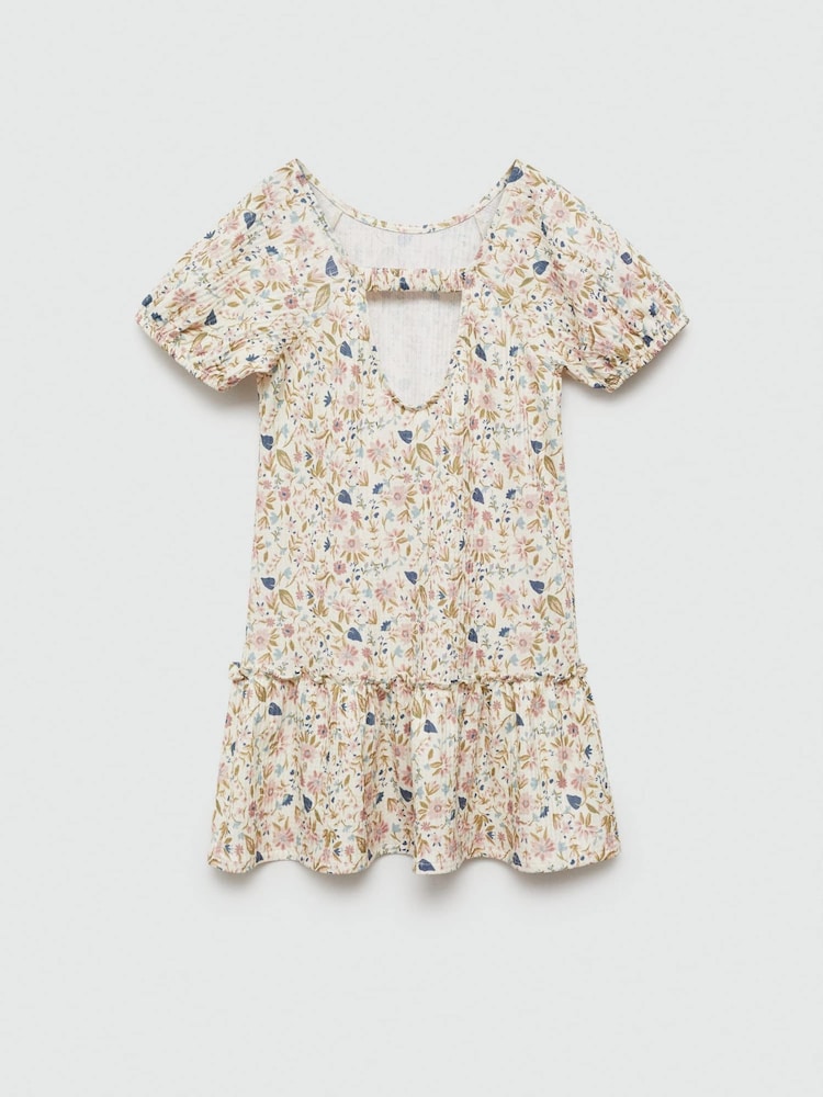 Mango Cream Floral Print Dress - Image 1 of 2