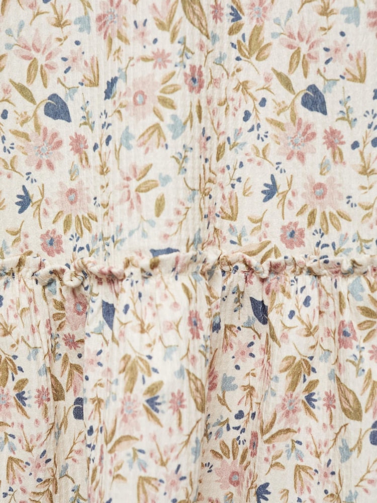 Mango Cream Floral Print Dress - Image 2 of 2