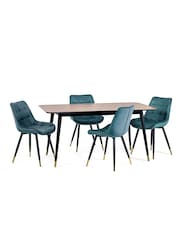 Julian Bowen Brown Findlay Rectangular Dining Table - Image 5 of 6