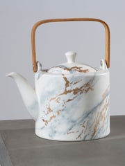 Maison by Premier White Marble Luxe Teapot - Image 2 of 6
