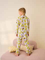Purple/White License Smiley Jogger Pyjamas (3-16yrs) - Image 3 of 8