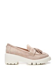 Moda in Pelle Feyre Tassel Trim Wedge Loafers - Image 1 of 4