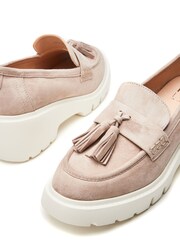 Moda in Pelle Feyre Tassel Trim Wedge Loafers - Image 4 of 4