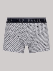 Ted Baker Dark Blue Cotton Trunks 3 Pack - Image 6 of 7