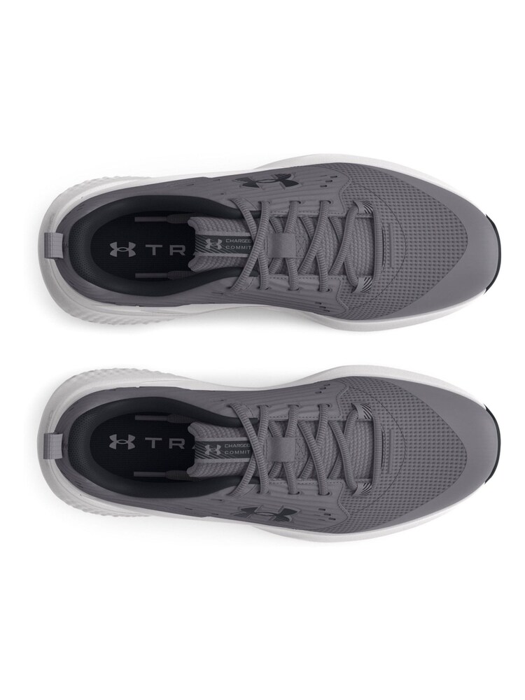 Under Armour Grey Charged Commit 4 Trainers - Image 4 of 5