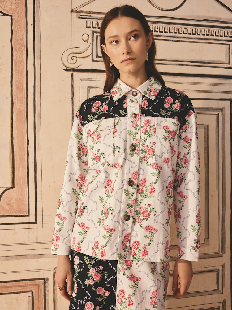 Cath Kidston Rose Flutter Twill 100% Cotton Jacket - Image 1 of 6