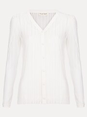 Phase Eight Cream Loraine Linear Burnout Top - Image 6 of 6