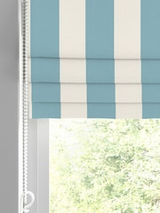 Laura Ashley Seaspray Blue Lille Stripe Made to Measure 100% Cotton Roman Blinds - Image 2 of 6