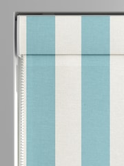 Laura Ashley Seaspray Blue Lille Stripe Made to Measure 100% Cotton Roman Blinds - Image 3 of 6