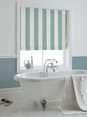 Laura Ashley Seaspray Blue Lille Stripe Made to Measure 100% Cotton Roman Blinds - Image 5 of 6