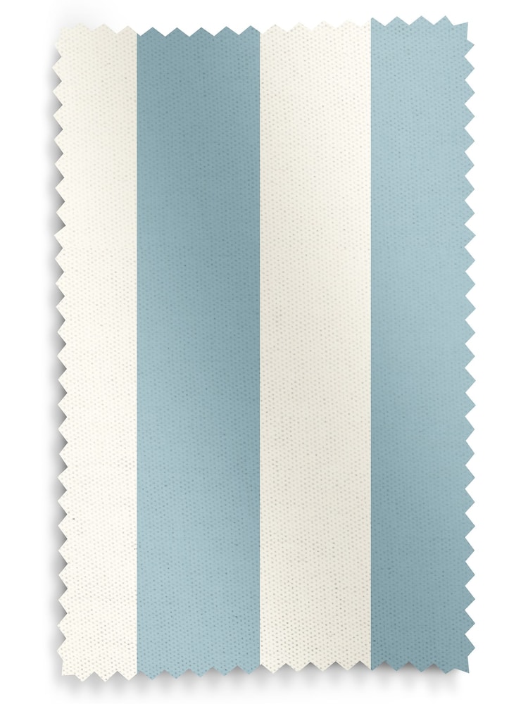 Laura Ashley Seaspray Blue Lille Stripe Made to Measure 100% Cotton Roman Blinds - Image 6 of 6