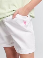 U.S. Polo Assn. White 100% Cotton Shorts - Image 6 of 9
