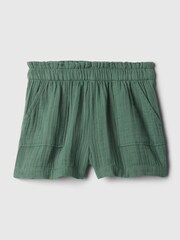 Gap Green Crinkle Cotton Pull On Baby Shorts (12mths-5yrs) - Image 1 of 2