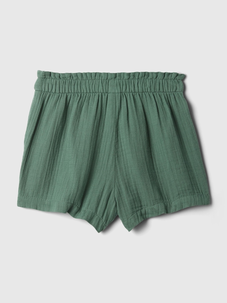 Gap Green Crinkle Cotton Pull On Baby Shorts (12mths-5yrs) - Image 2 of 2