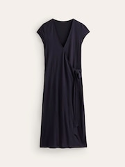 Boden Blue Joanna Cap Sleeve Wrap Dress - Image 5 of 5