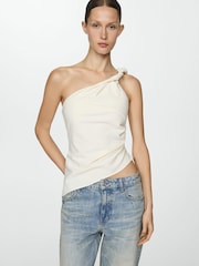 Mango Blue Straight Low Waist 100% Cotton Jeans - Image 4 of 7
