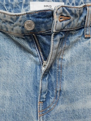 Mango Blue Straight Low Waist 100% Cotton Jeans - Image 7 of 7