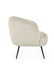 Julian Bowen Cream Gigi Boucle Accent Chair - Image 4 of 5