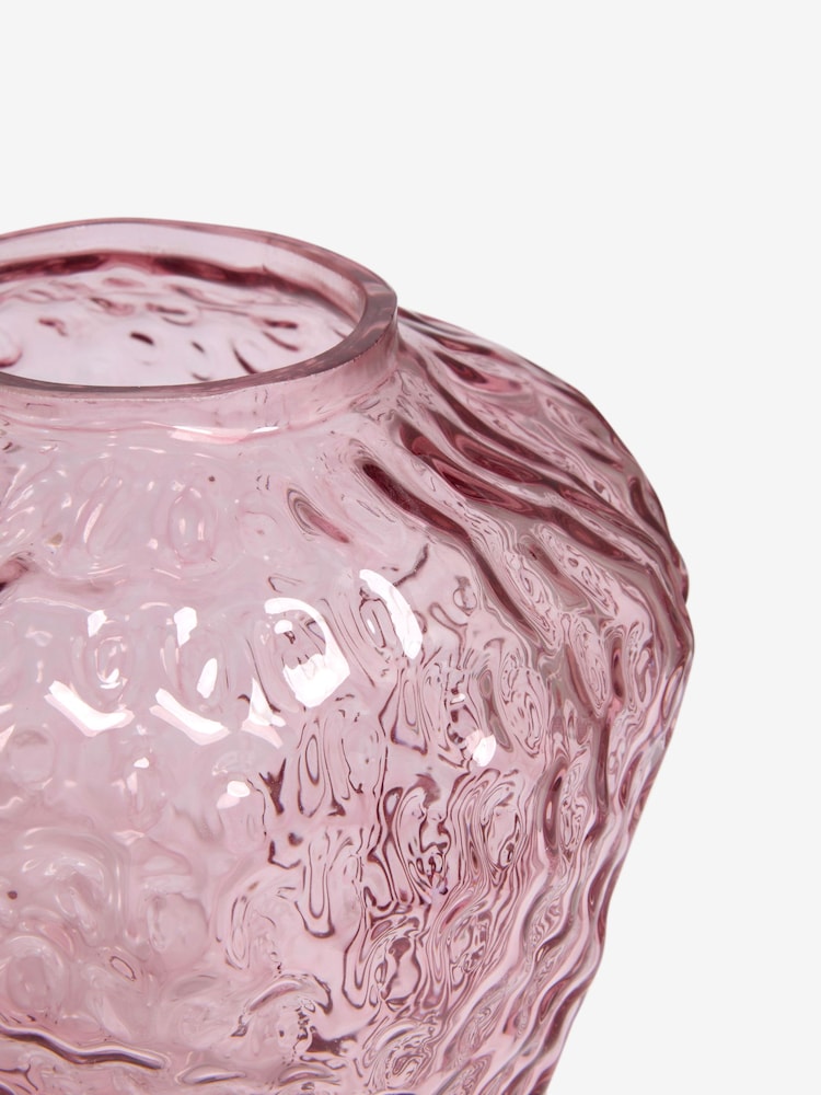 Pink Strawberry Shape Glass Vase - Image 4 of 4 Pink Strawberry Shape Glass Vase - Image 4 of 4