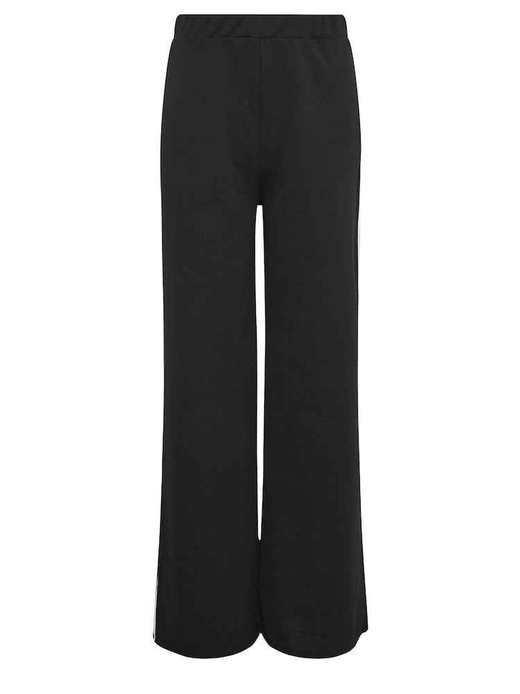 Long Tall Sally Black White Side Stripe Trousers - Image 5 of 5